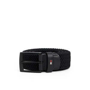 Tommy Hilfiger Enamel Flag Braided Elastic Belt